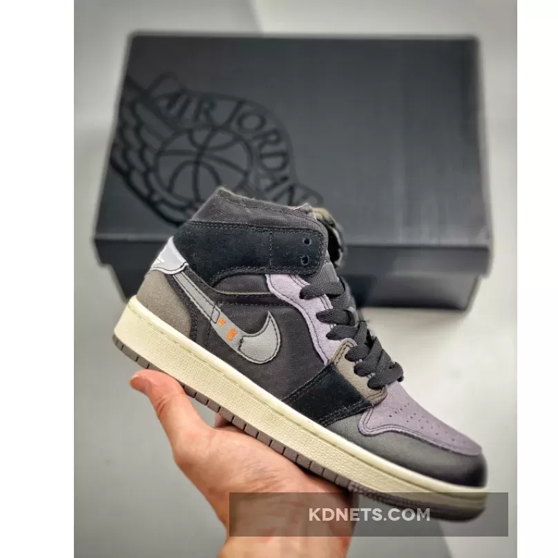 Air Jordan 1 Mid Inside Out Black Grey