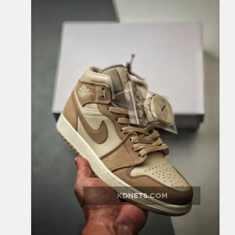 Air Jordan 1 Mid Light Tan Suede
