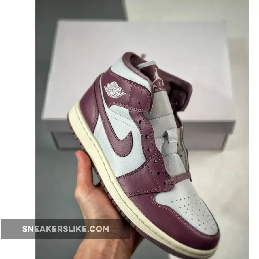 Air Jordan 1 Mid Pure Platinum/Sky J Mauve-Sail