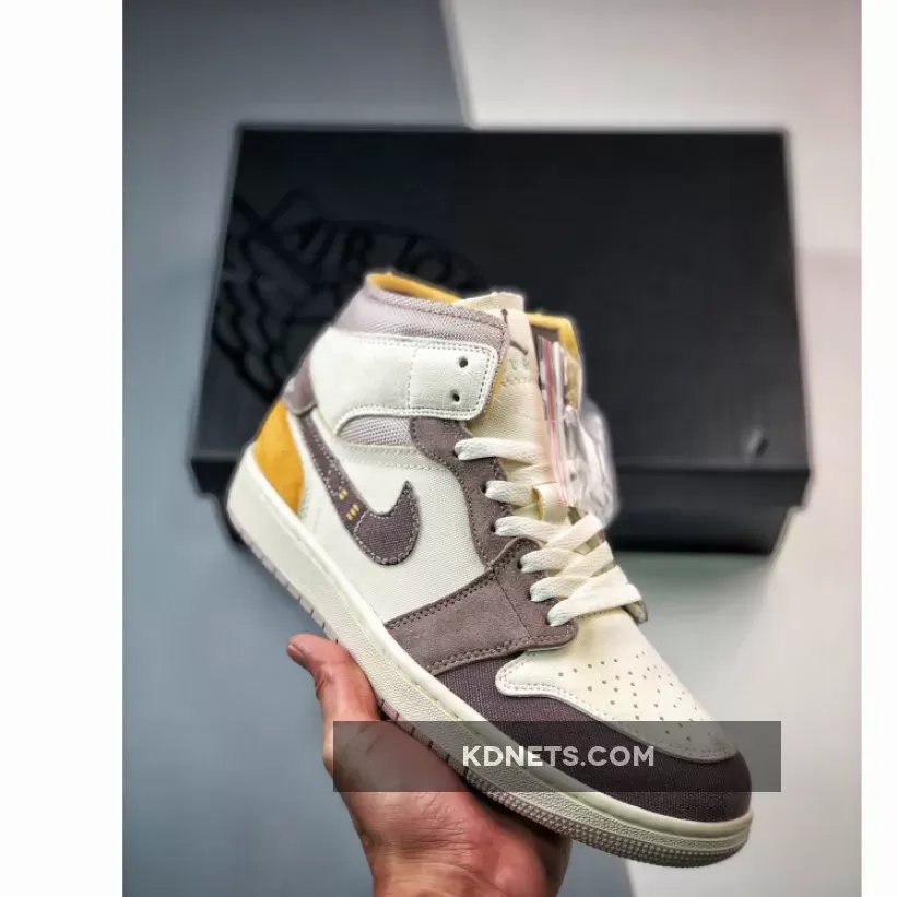Air Jordan 1 Mid Sail/Taupe Haze/Fossil Stone