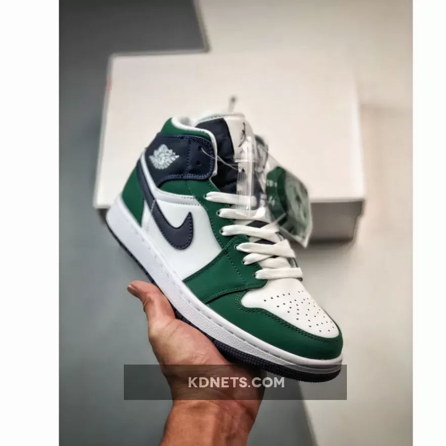 Air Jordan 1 Mid ’Seattle Seahawks‘ White/Green-Navy