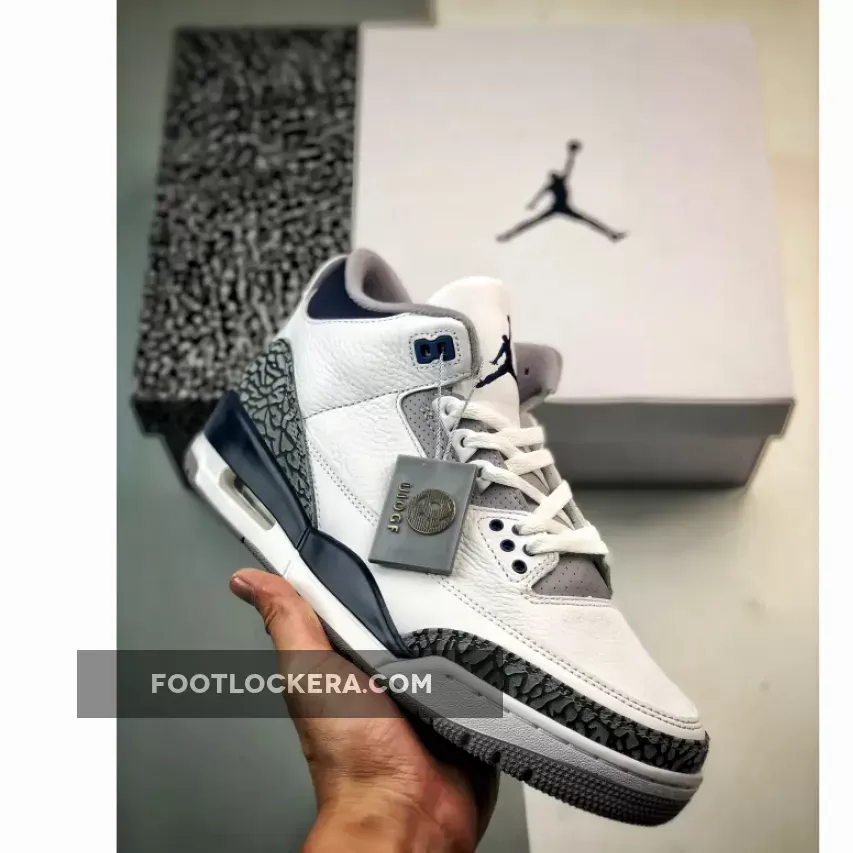 Air Jordan 3 White/Midnight Navy-Cement Grey-Black