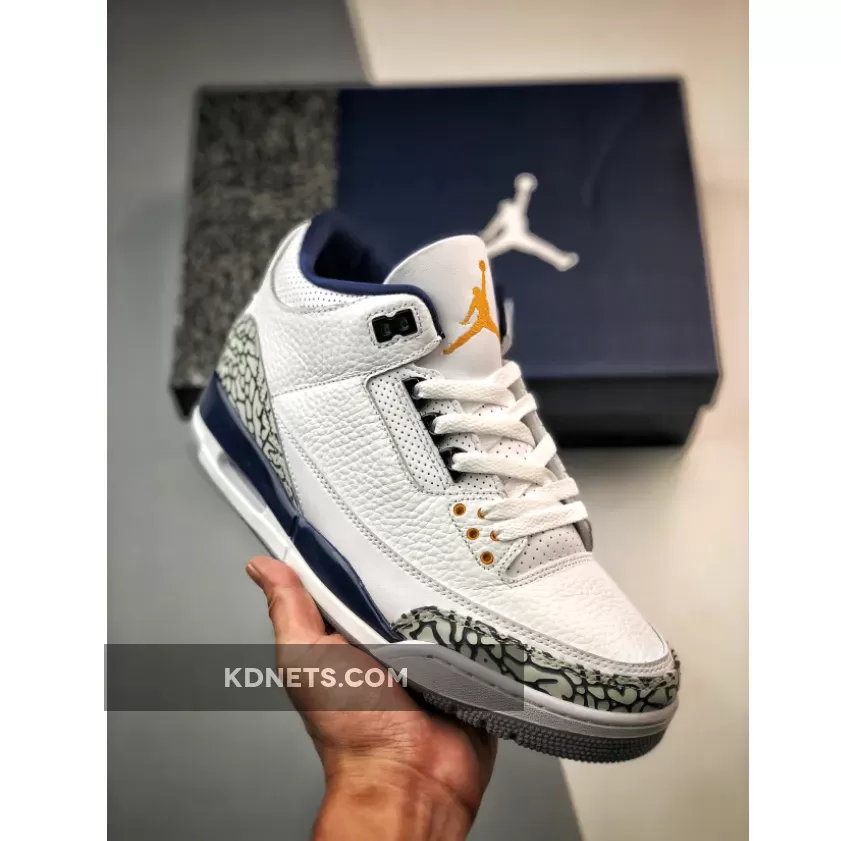 Air Jordan 3 ‘Wizards’ White/Metallic Copper-True Blue-Grey