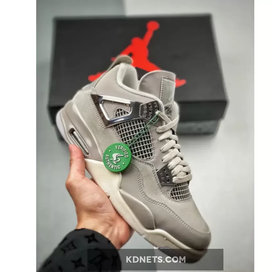 Air Jordan 4 "Frozen Moments" Light Iron Ore/Sail-Grey-Black-Metallic Silver