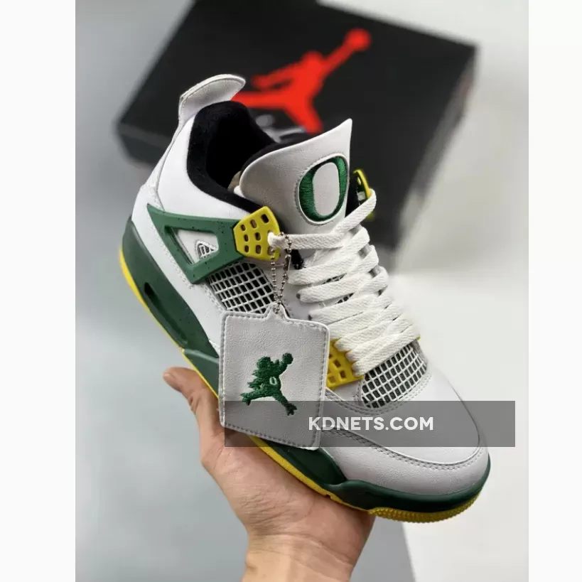 Air Jordan 4 Retro "Oregon Ducks Duckman White"