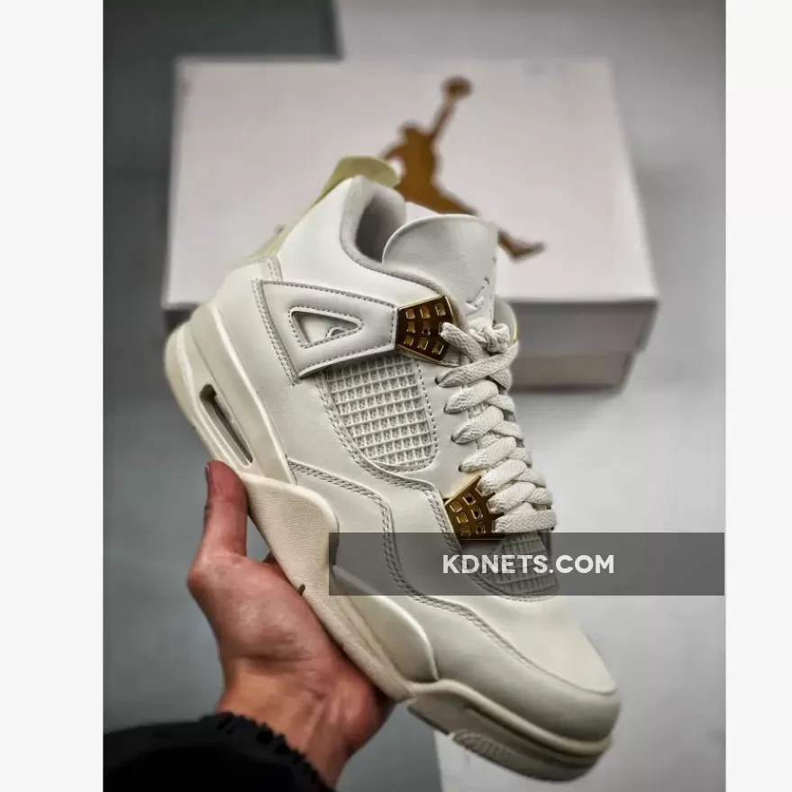 Air Jordan 4 White Gold