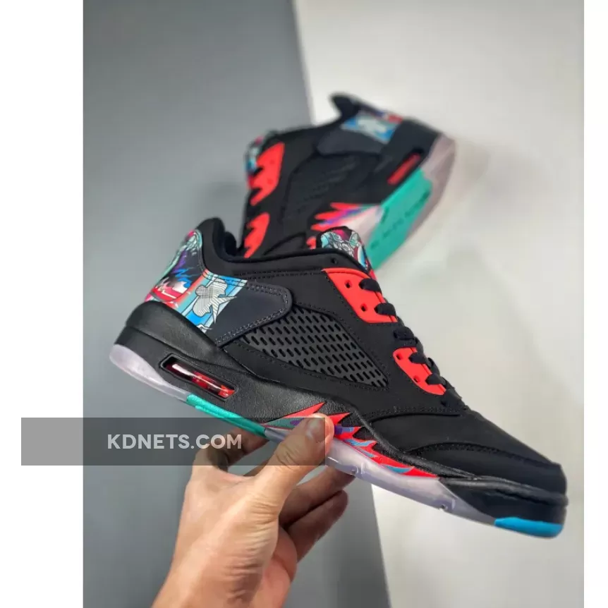 Air Jordan 5 Retro Low ‘CNY 2016’ Black/Bright Crimson/Beta Blue