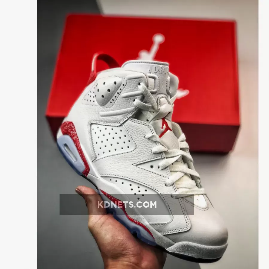 Air Jordan 6 Retro Red Oreo WHITE/UNIVERSITY RED-BLACK AJ6