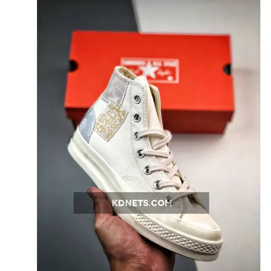 Converse Chuck 70 Denim Patchwork Cream