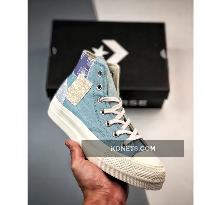 Converse Chuck Taylor All Star Lift Platform Denim Patchwork Blue