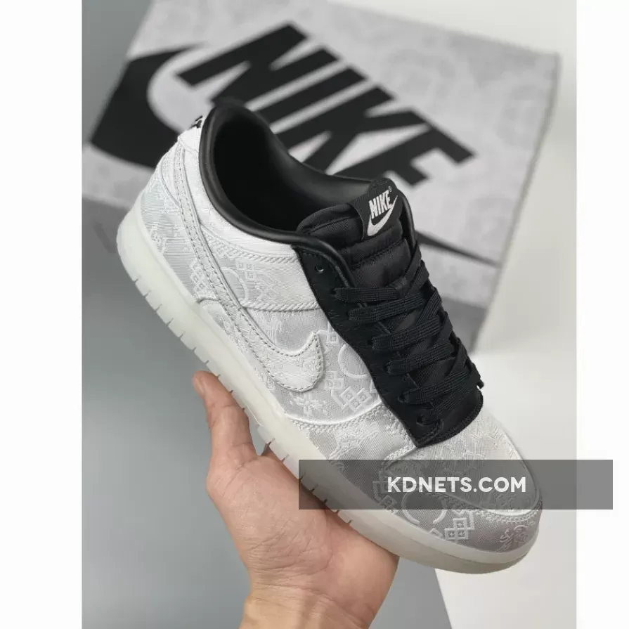 Fragment x Clot x Nike Dunk Low Black White