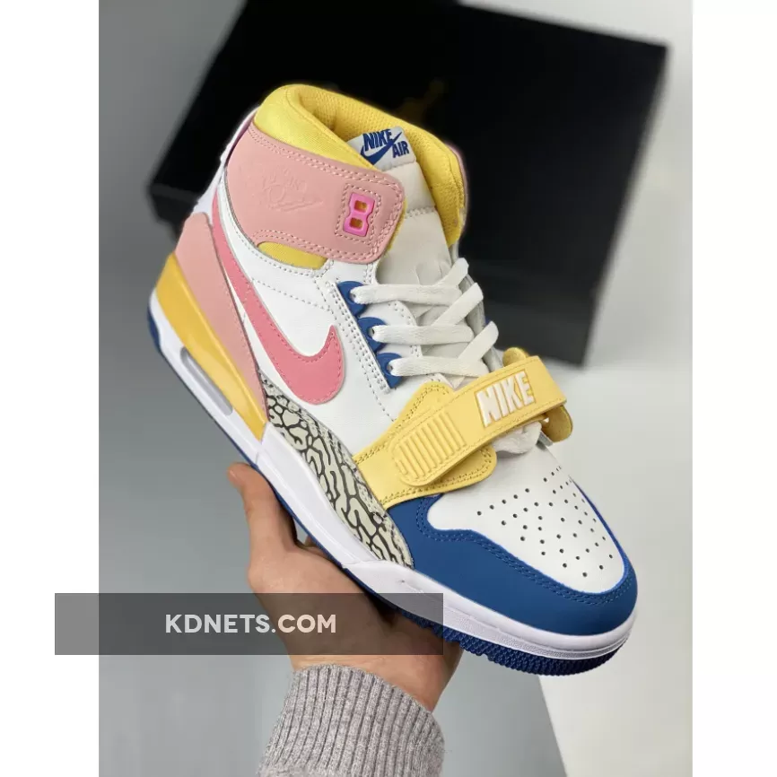 Jordan Legacy 312 "Multi-Color" White Coral Pink French Blue