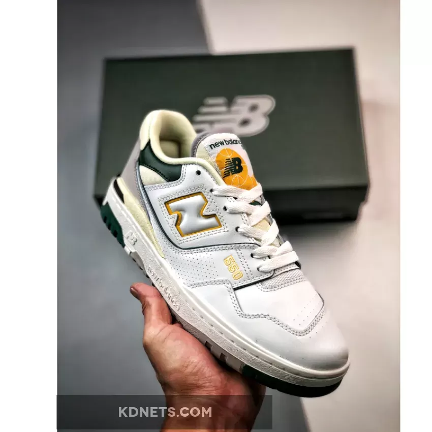 New Balance 550 White Nightwatch Green