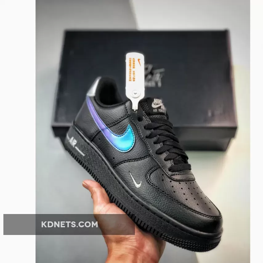 Nike Air Force 1 Low Black Blue Lightning Release