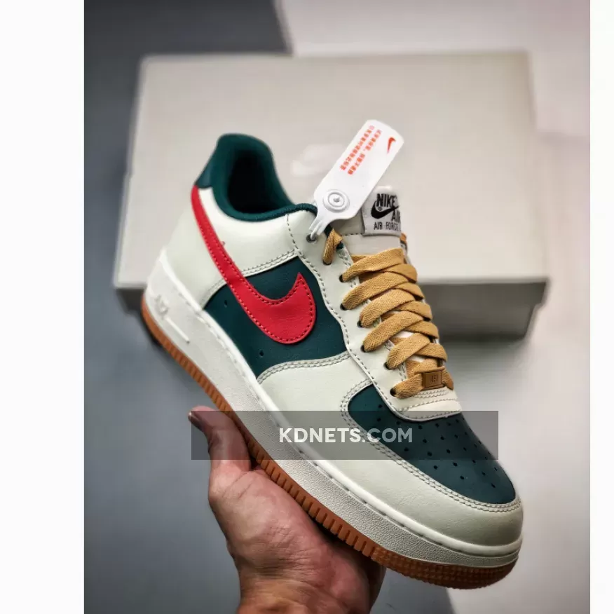 Nike Air Force 1 Low Sail Green Red