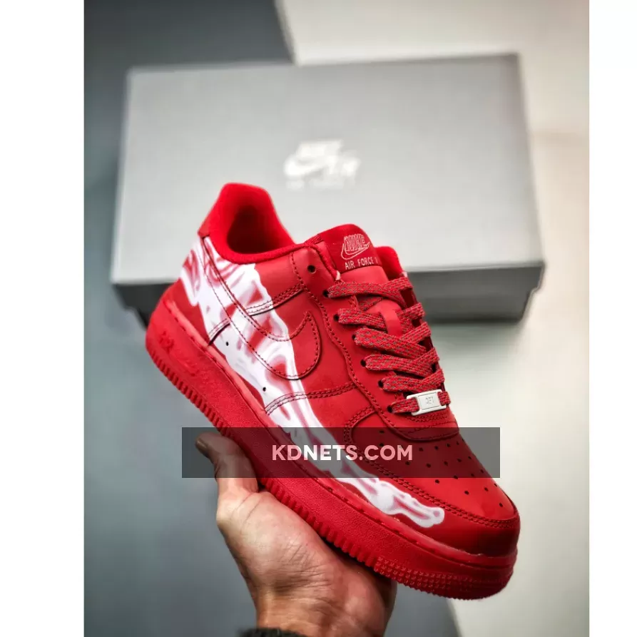 Nike Air Force 1 Low "Skeleton" Red