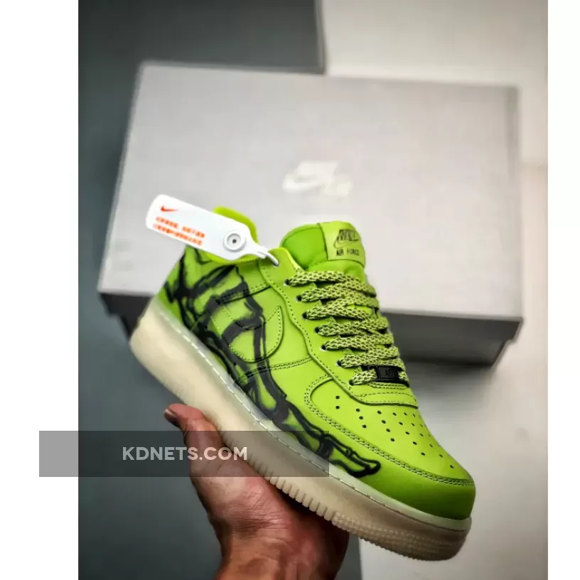 Nike Air Force 1 Low "Skeleton" Green Goo