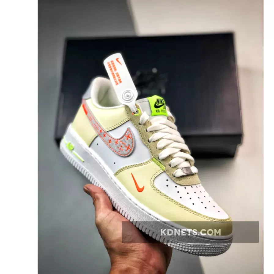Nike Air Force 1 Low White Tan Neon