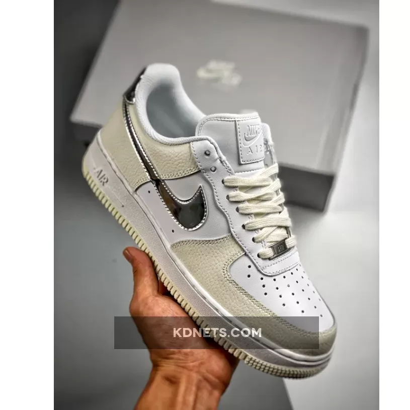 Nike Air Force 1 Low White/Coconut Milk-Silver