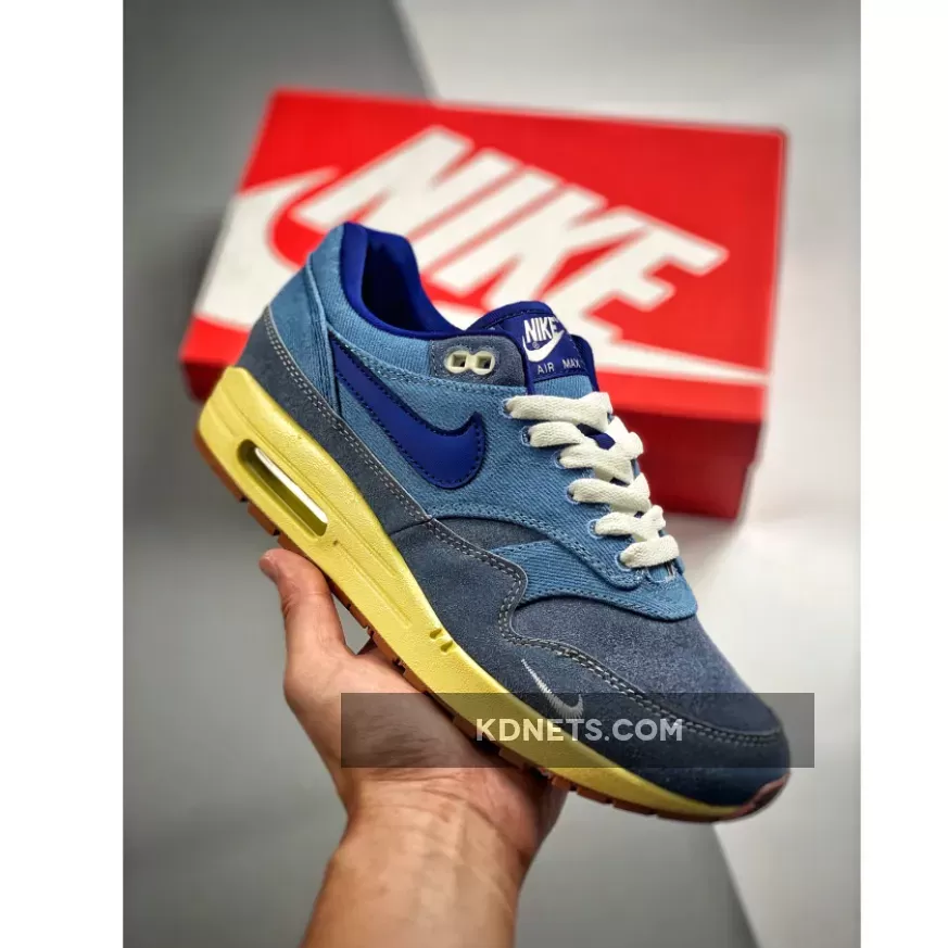 Nike Air Max 1 "Dirty Denim" Mineral Slate/Blue-Lemon Wash