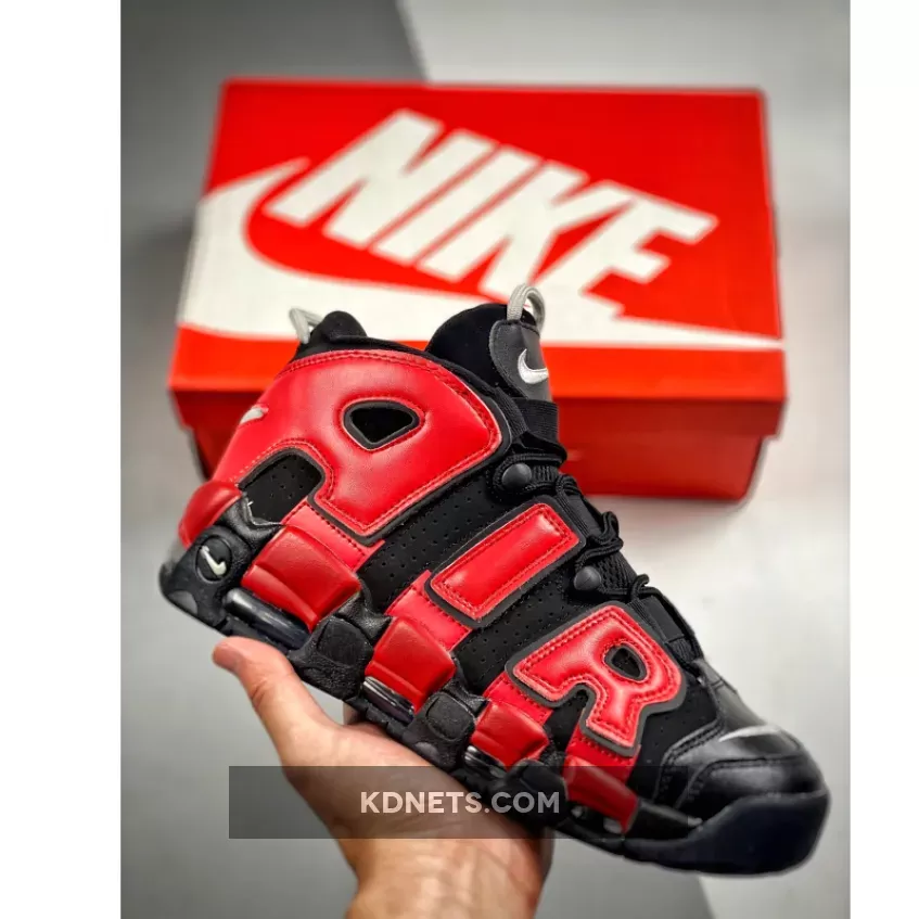 Nike Air More Uptempo Black/University Red-White