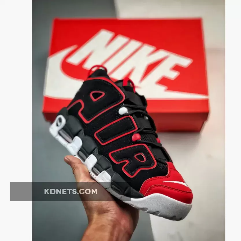 Nike Air More Uptempo "Red Toe" Black/University Red-White