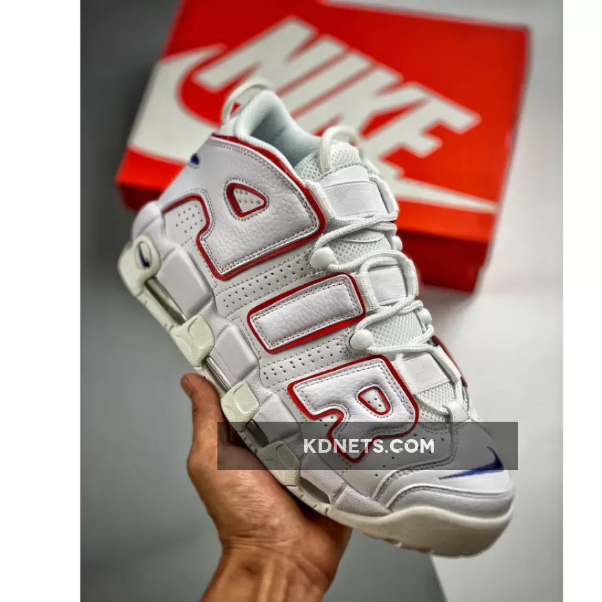 Nike Air More Uptempo White Red Blue