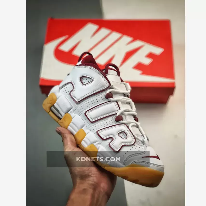 Nike Air More Uptempo White Team Red Gum