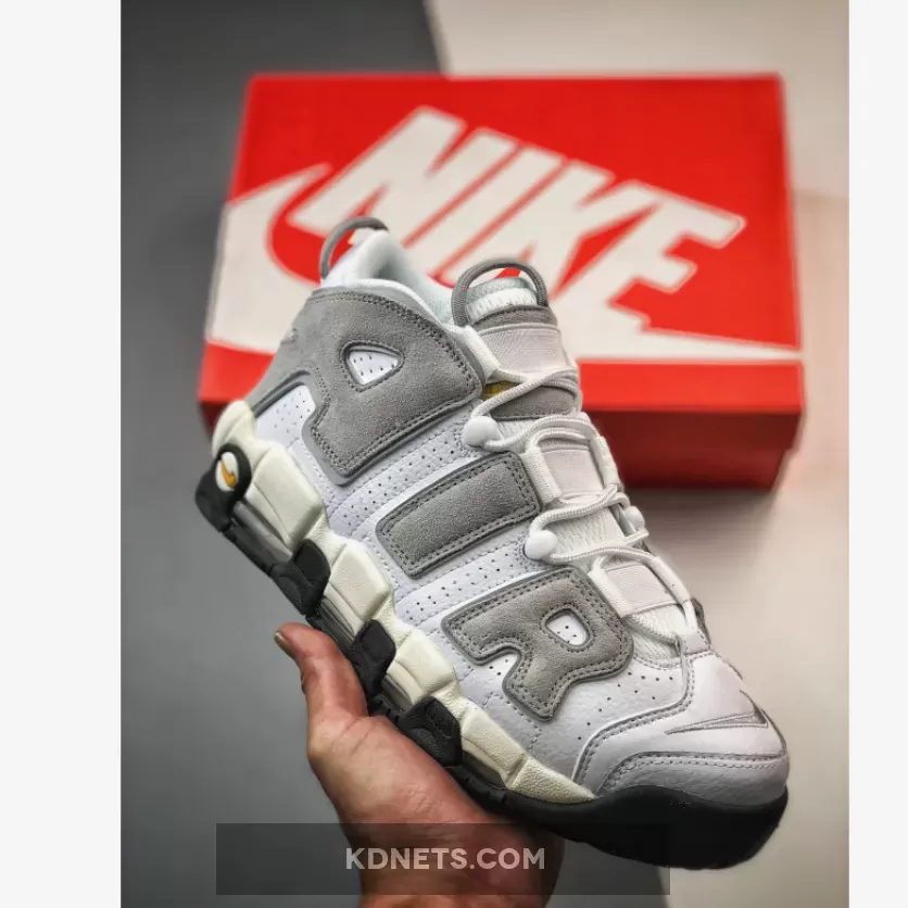 Nike Air More Uptempo Wolf Grey Solar Flare