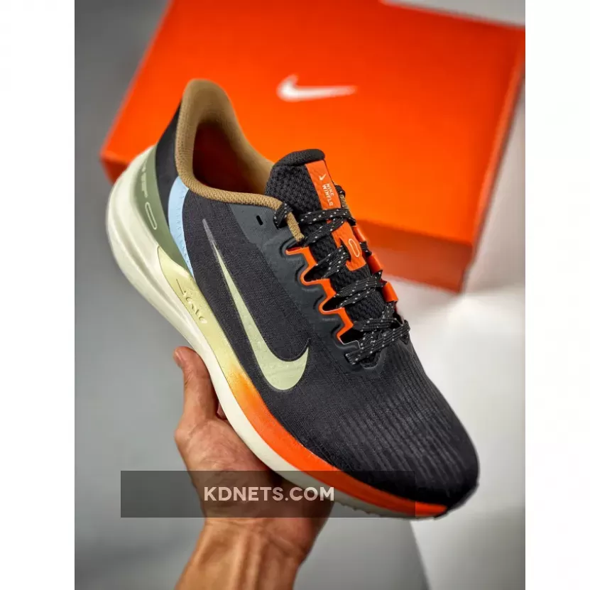 Nike Air Winflo 9 Black Green Safety Orang