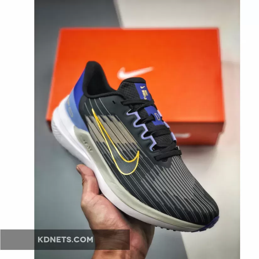 Nike Air Winflo 9 ‘Black/Off Noir/Lapis/Yellow Ochre’