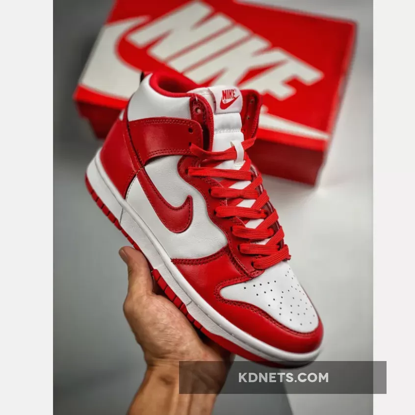 Nike Dunk High Championship White University Red