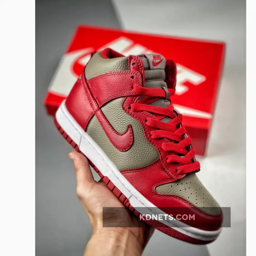 Nike Dunk High "UNLV" Soft Grey/University Red