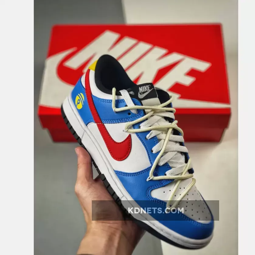 Nike Dunk Low Doraemon Sail Blue Red