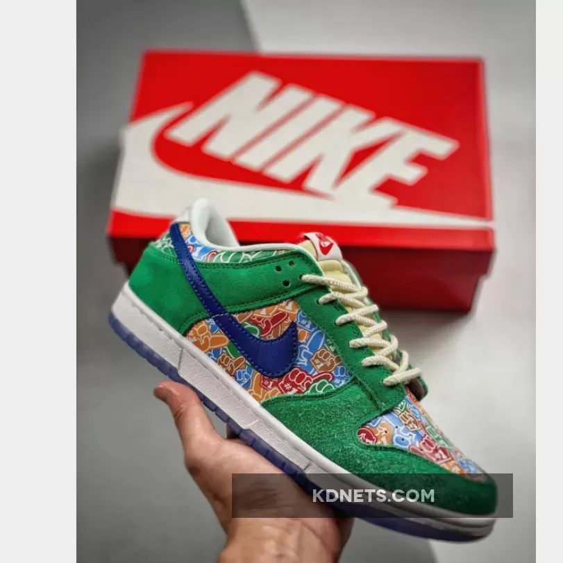 Nike Dunk Low "Foam Finger" Stadium Green/White-Red