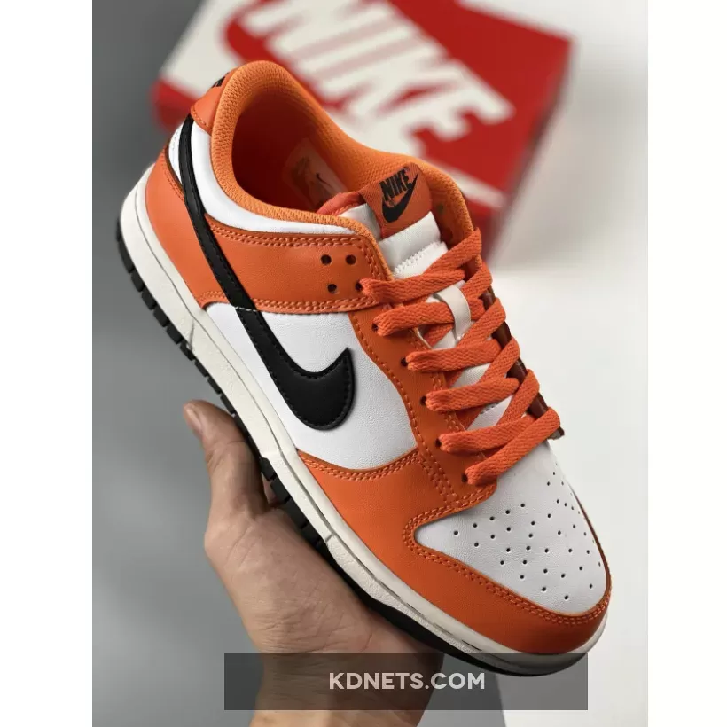 Nike Dunk Low "Halloween" White/Orange Patent-Black