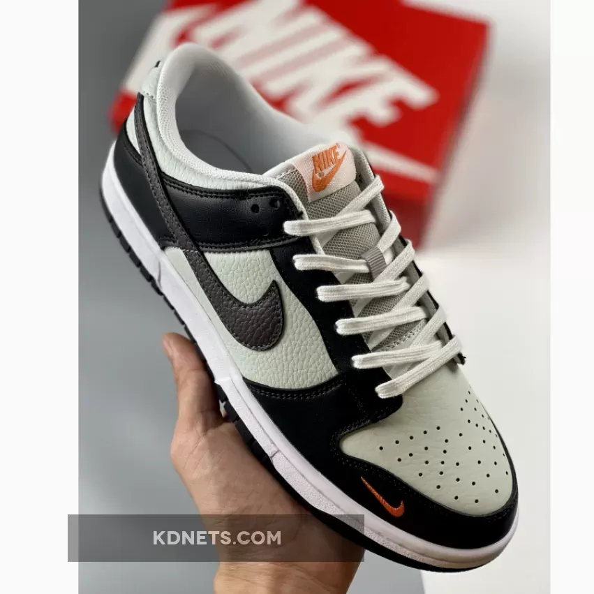 Nike Dunk Low Mini Swoosh Grey Black Orange