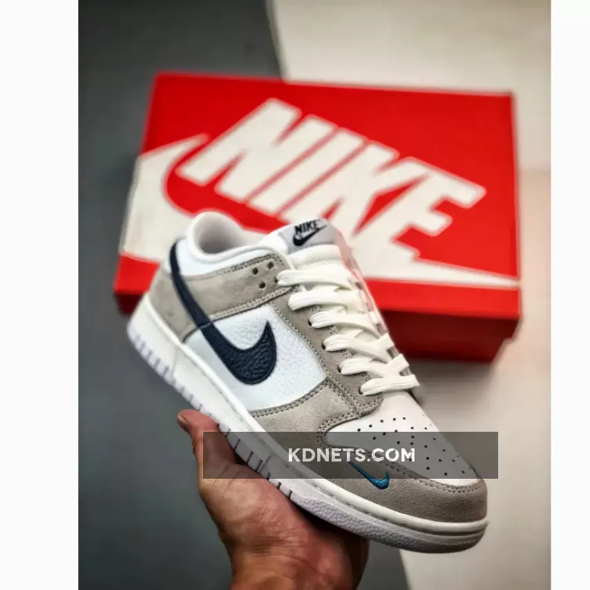 Nike Dunk Low Mini Swoosh Grey Navy
