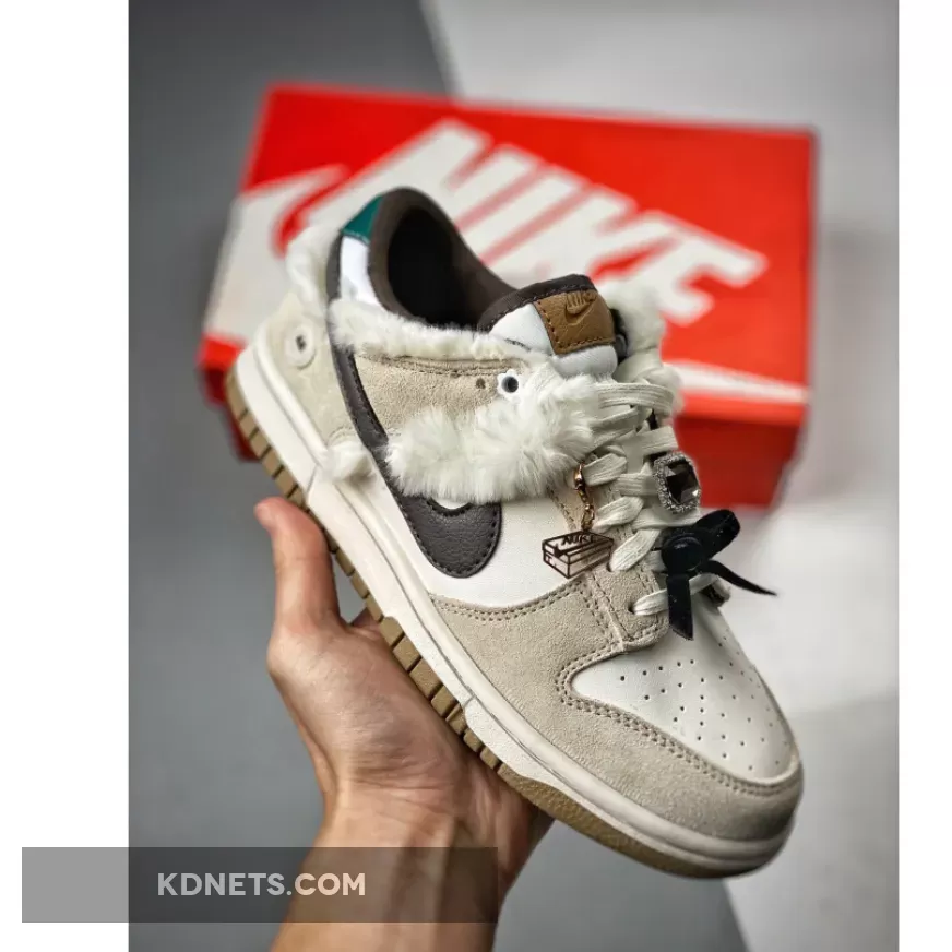 Nike Dunk Low "Mink And Jewels" White/Grey-Brown