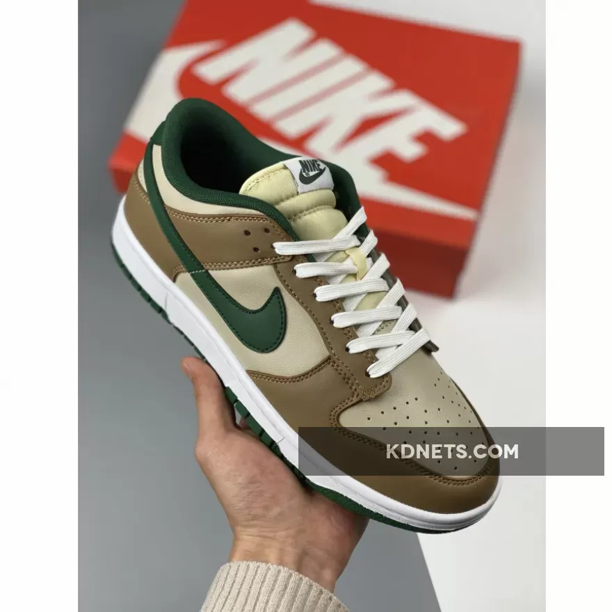 Nike Dunk Low Rattan/Gorge Green-Sail