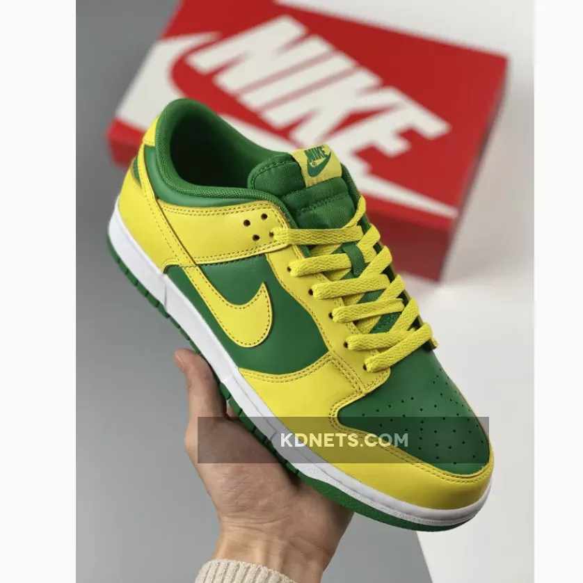 Nike Dunk Low Reverse Brazil Apple Green/Yellow Strike-White
