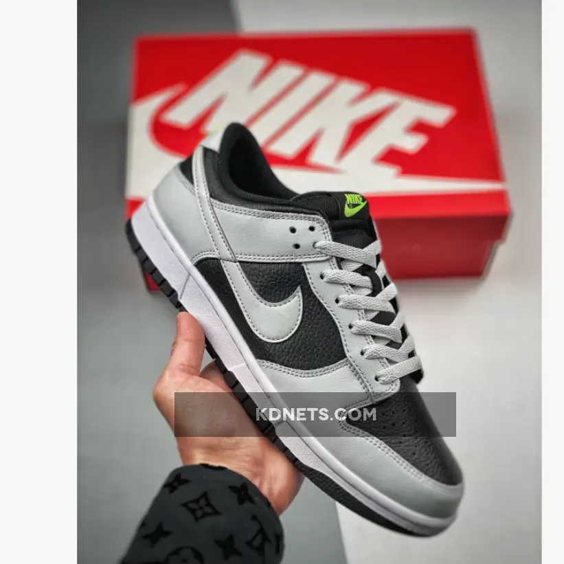 Nike Dunk Low "Reverse Panda Neon" Black Grey Volt