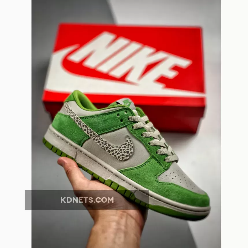 Nike Dunk Low "Safari Swoosh" Chlorophyll/Light Iron Ore-Cave Stone