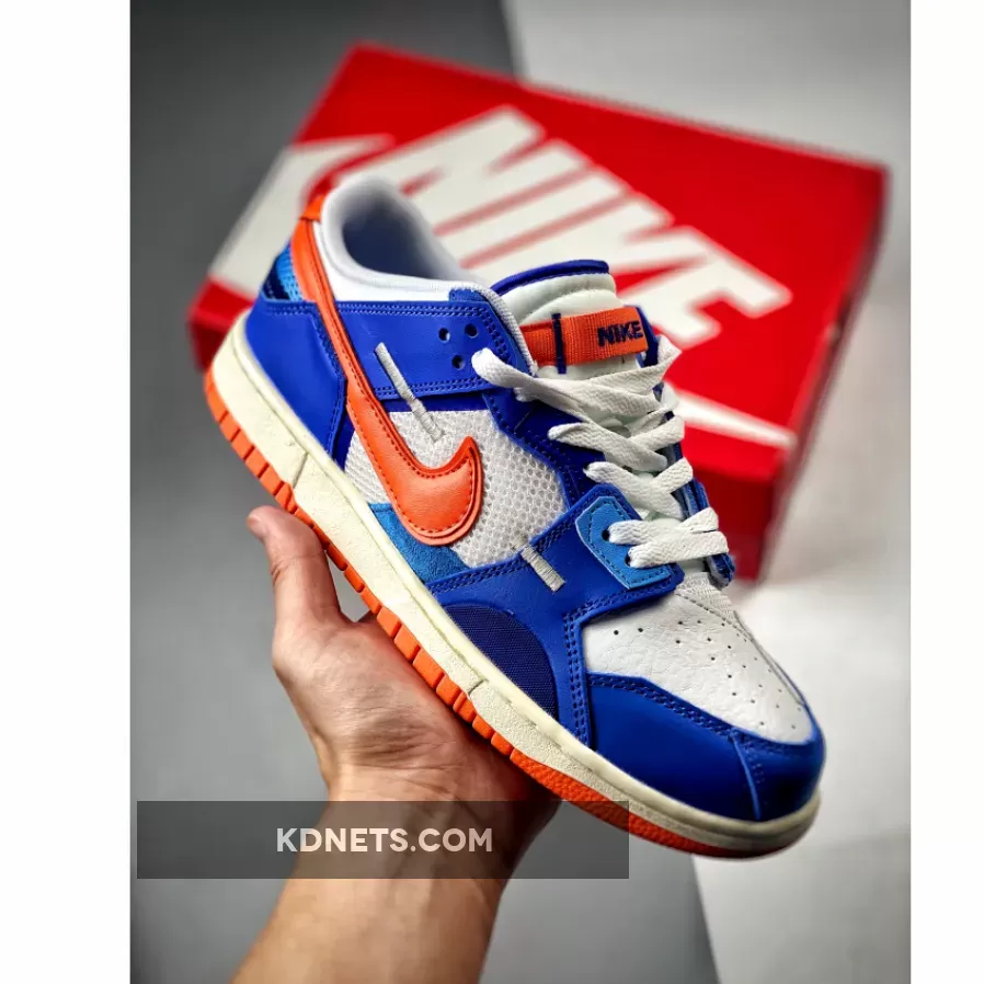 Nike Dunk Low Scrap Knicks White/Blue-Orange