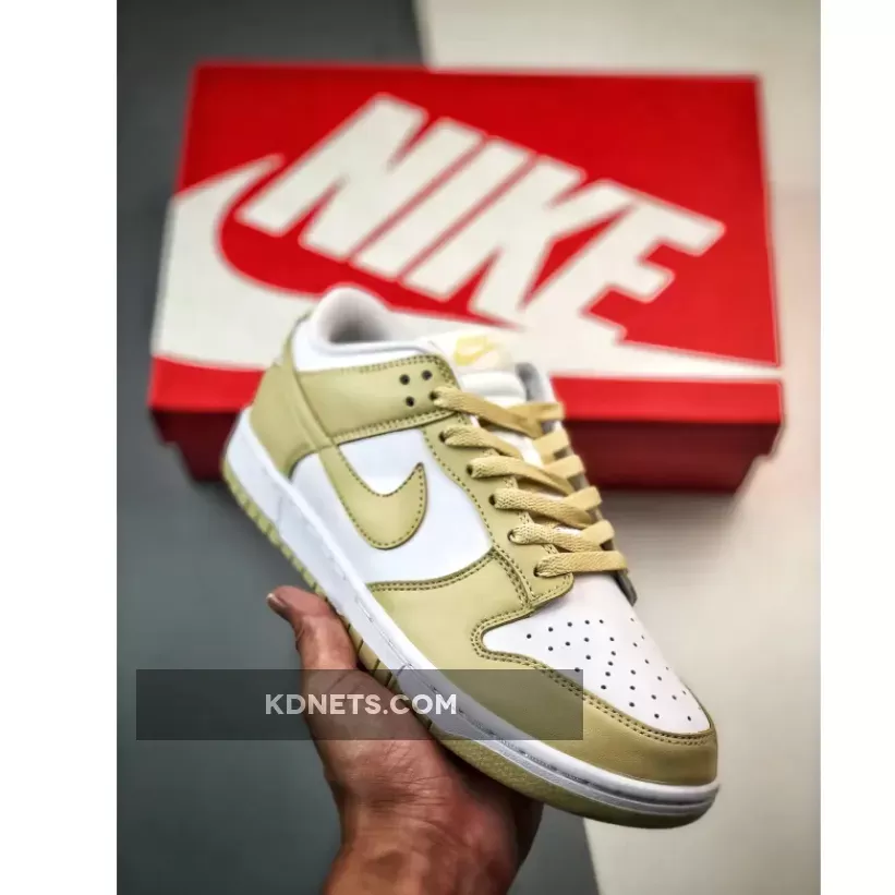Nike Dunk Low White/Team Gold-Wolf Grey