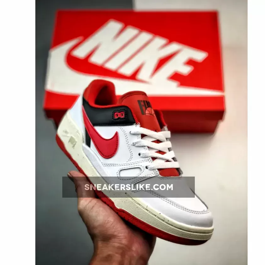 Nike Full Force Low White/Black-Mystic Red