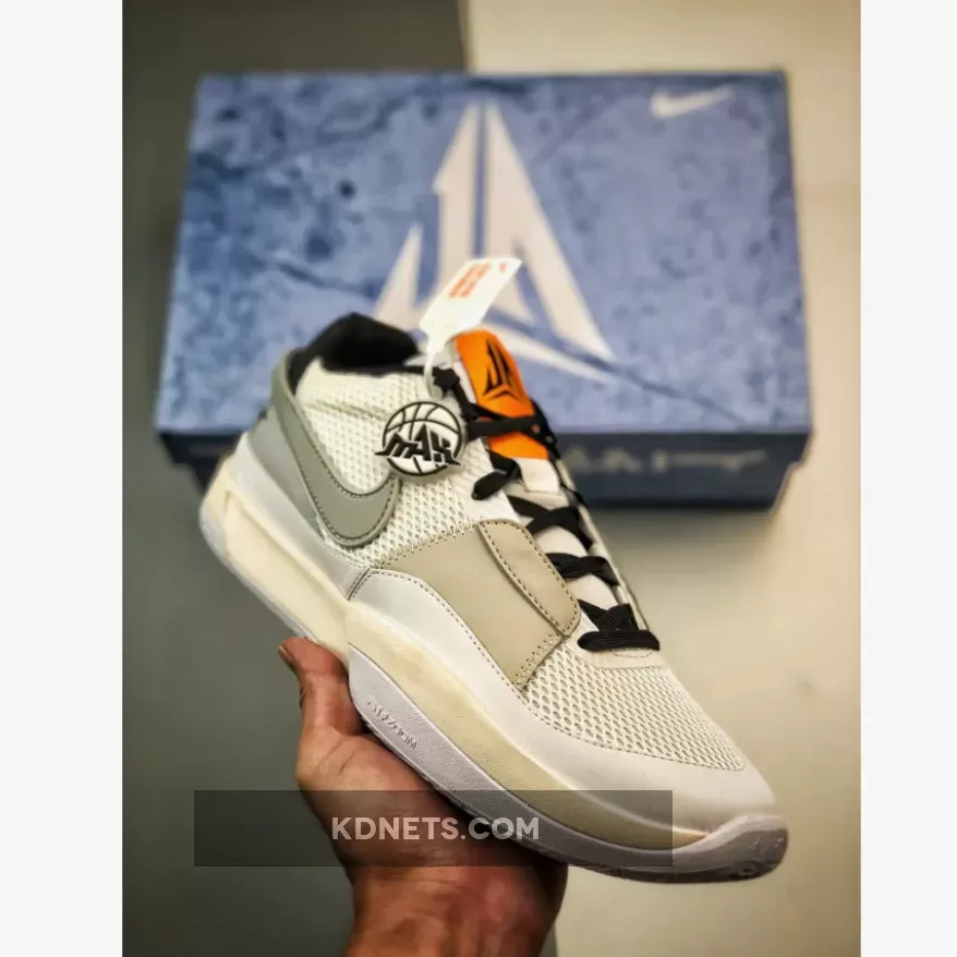Nike JA 1 White/Light Smoke Grey-Black