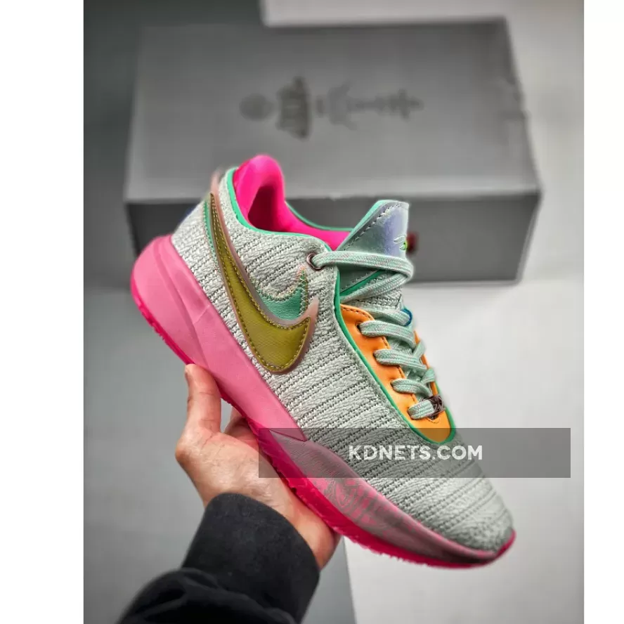 Nike LeBron 20 ‘Time Machine’ Barely Green/Multi-Color-Medium Soft Pink