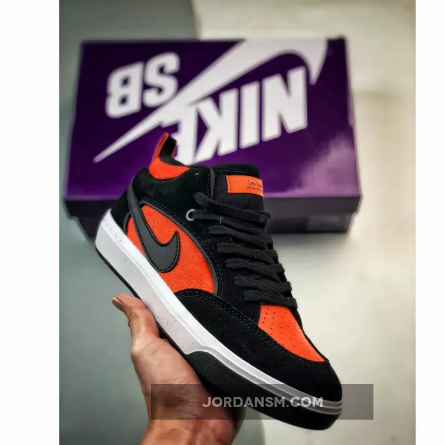Nike SB React Leo Black Electro Orange