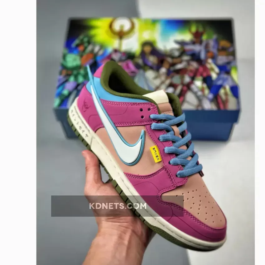Saint Seiya x Nike Dunk Low Purple Brown Blue Green
